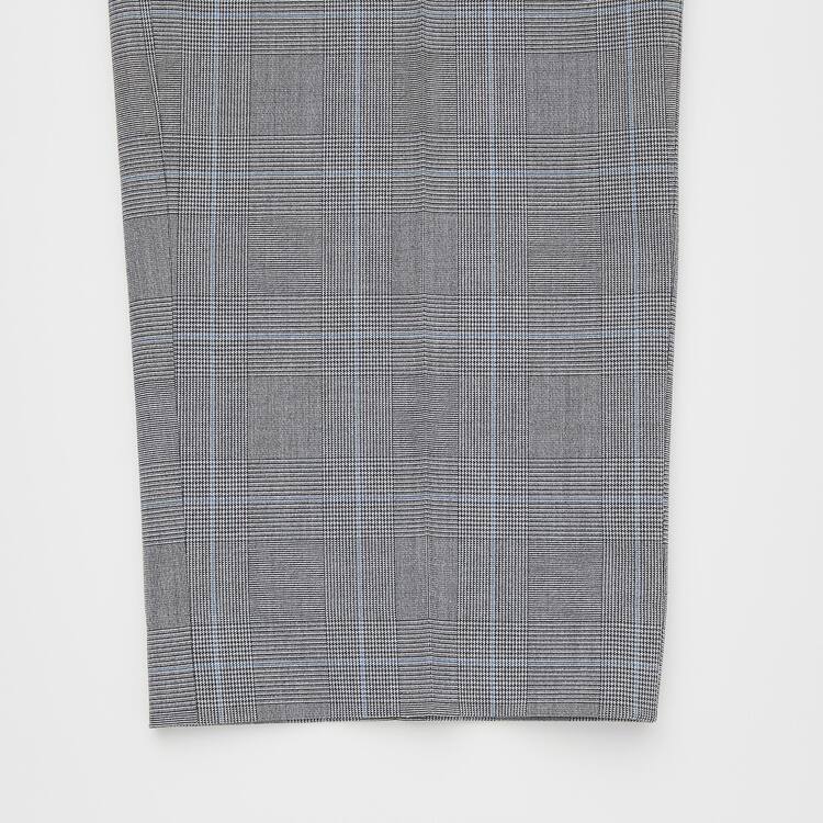 Uniqlo Smart Pohodlie Glen Checked Ankle Length Nohavice Panske Siva | XLIRYS-920
