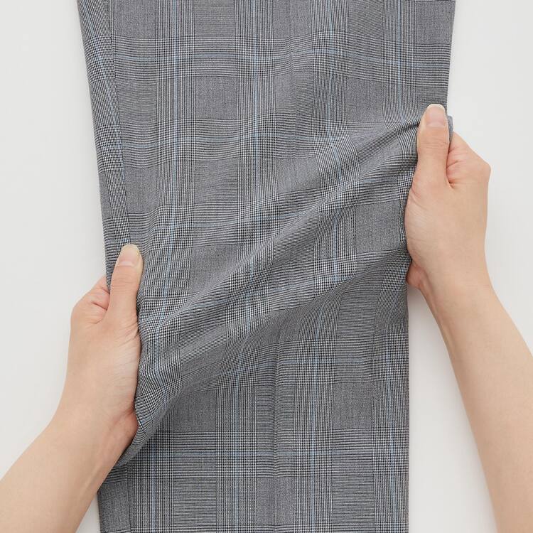 Uniqlo Smart Pohodlie Glen Checked Ankle Length Nohavice Panske Siva | XLIRYS-920