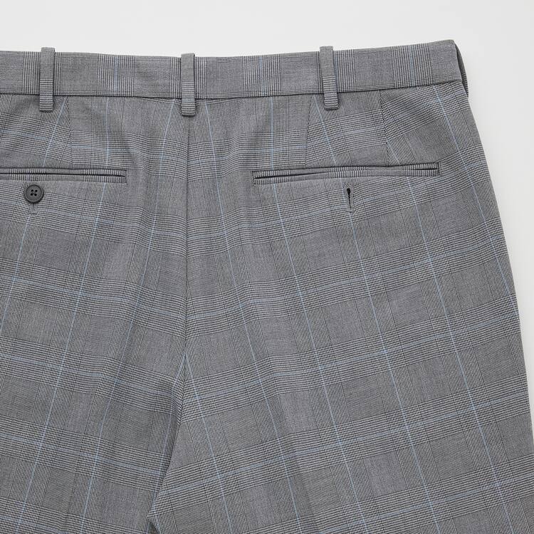 Uniqlo Smart Pohodlie Glen Checked Ankle Length (Long) Nohavice Panske Siva | ZOBCPA-206