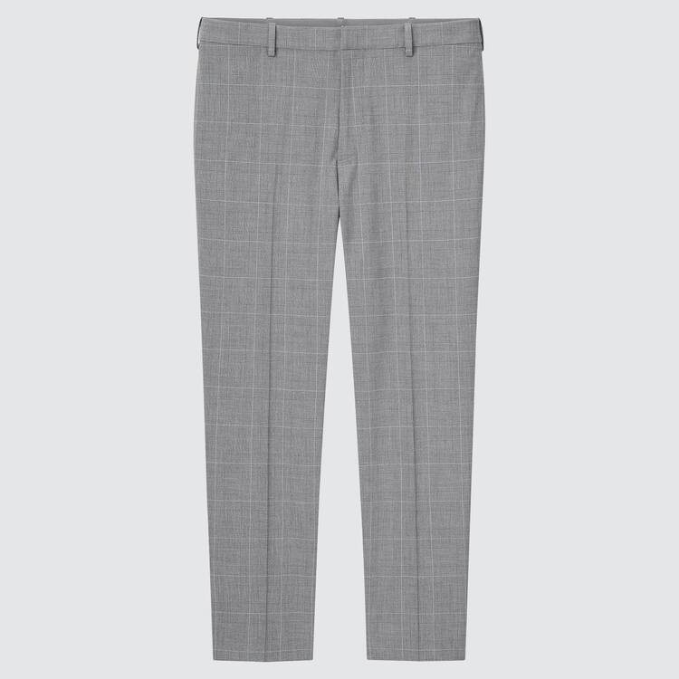 Uniqlo Smart Pohodlie Glen Checked Ankle Length (Long) Nohavice Panske Siva | ZOBCPA-206