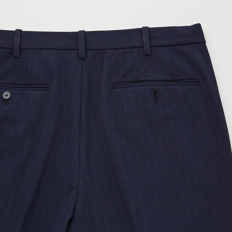 Uniqlo Smart Pruhované Ankle Length Nohavice Panske Modre | SUPOEX-075