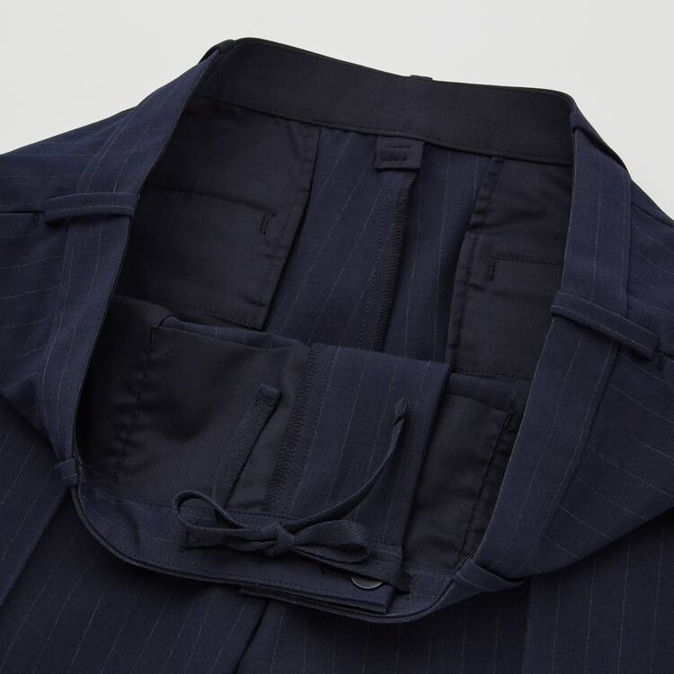 Uniqlo Smart Pruhované Ankle Length Nohavice Panske Modre | SUPOEX-075