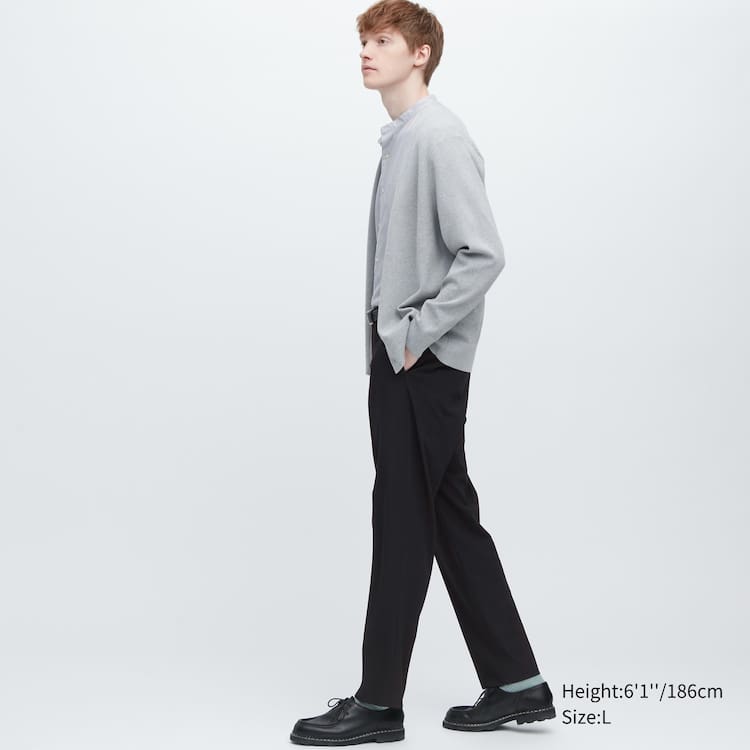 Uniqlo Smart Vlna-like Ankle Length (Long) Nohavice Panske Siva | JLCMZO-392