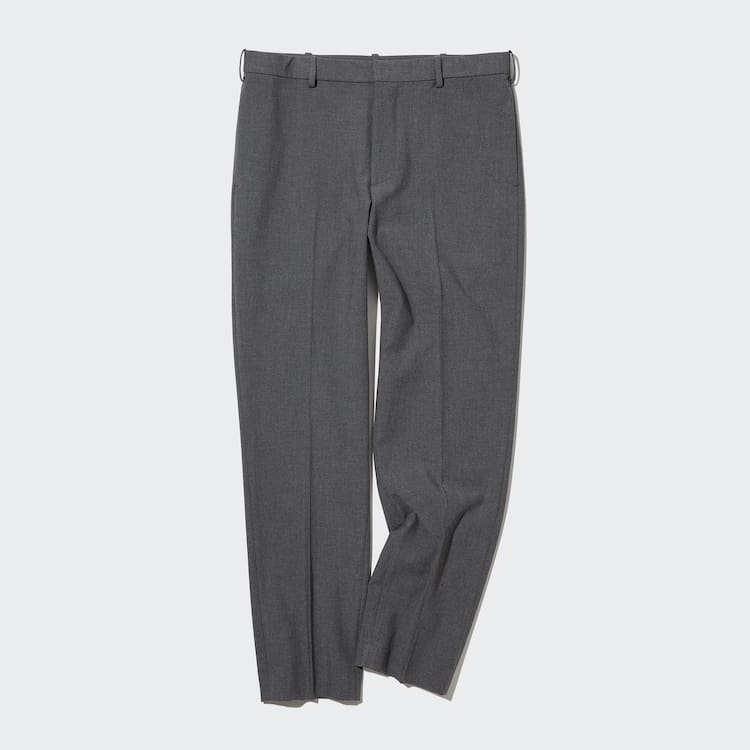 Uniqlo Smart Vlna-like Ankle Length (Long) Nohavice Panske Siva | JLCMZO-392