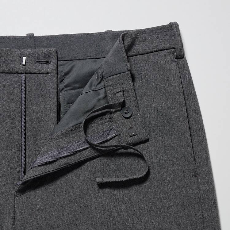 Uniqlo Smart Vlna-like Ankle Length (Long) Nohavice Panske Siva | JLCMZO-392