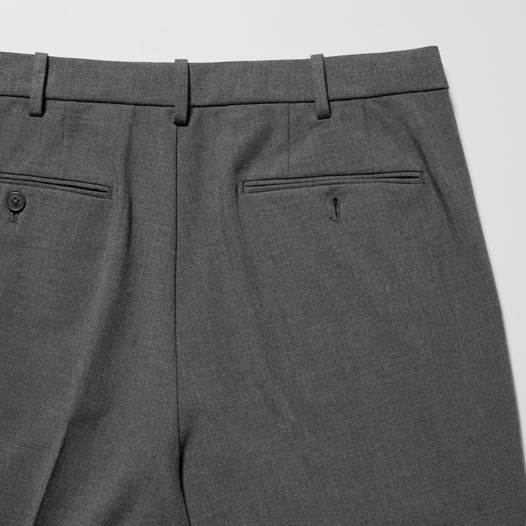 Uniqlo Smart Vlna-like Ankle Length (Long) Nohavice Panske Siva | JLCMZO-392