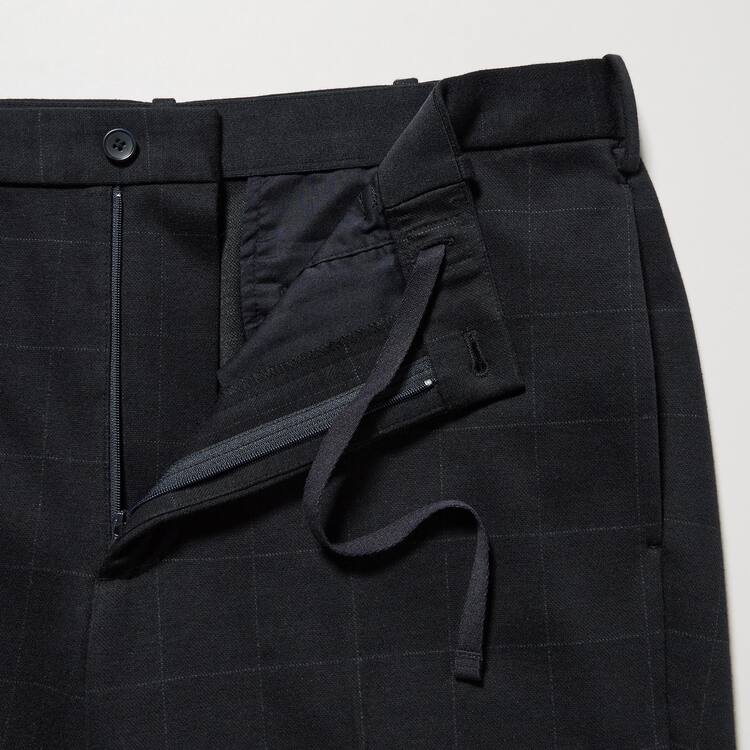 Uniqlo Smart Windowpane Checked Ankle Length Nohavice Panske Námornícka Modrá | OHLUQR-386