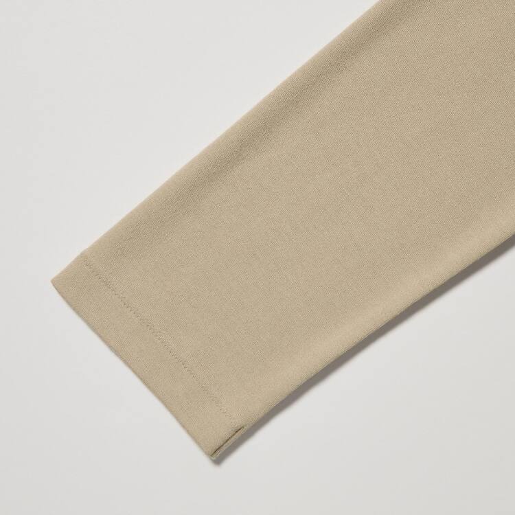 Uniqlo Smooth Stretch Bavlnene Turtleneck Long Sleeved Topy Damske Béžové | QAFNYM-981