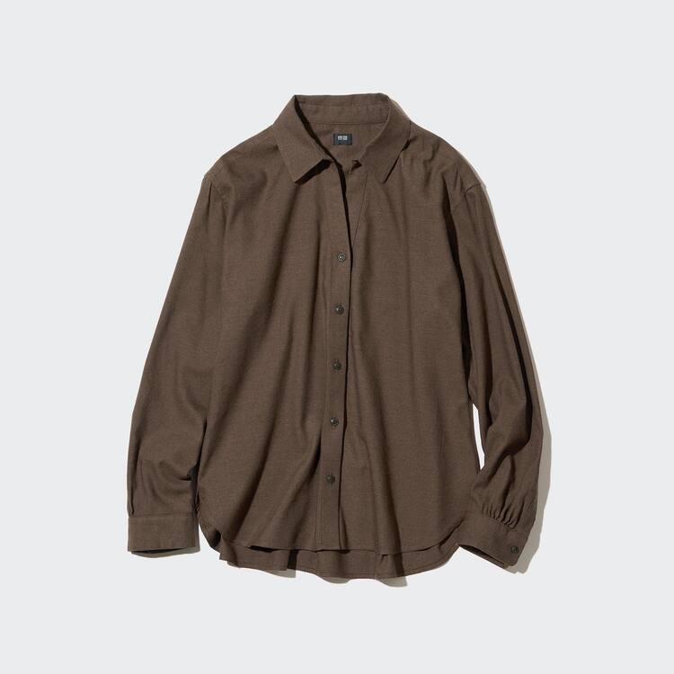 Uniqlo Soft Brushed Long Sleeved Kosele Damske Siva | CMXYDP-720