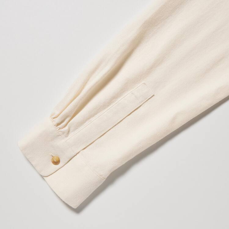 Uniqlo Soft Brushed Long Sleeved Kosele Damske Biele | FNPXSJ-714