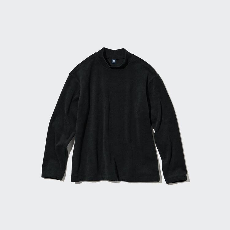 Uniqlo Soft Fleece High Neck Long Sleeved Topy Detske Čierne | EYKNVD-726