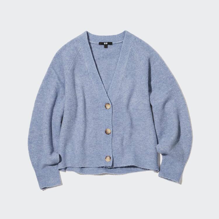 Uniqlo Soufflé Kratke Kardigán Damske Modre | CIHJVS-341