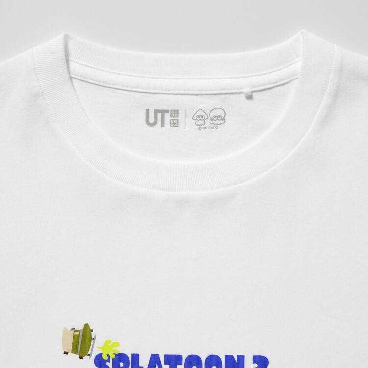 Uniqlo Splatoon 3 Ut Grafika Tricko Detske Biele | IRWFYO-320