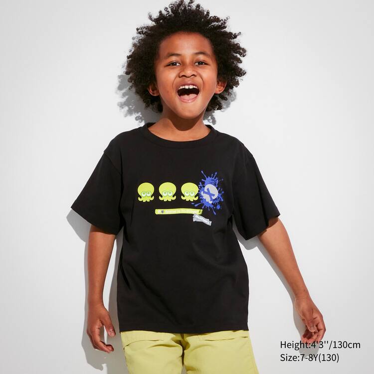 Uniqlo Splatoon 3 Ut Grafika Tricko Detske Čierne | JTZUXI-954