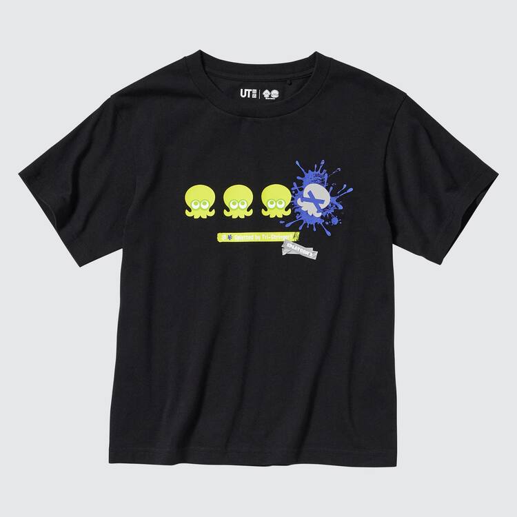 Uniqlo Splatoon 3 Ut Grafika Tricko Detske Čierne | JTZUXI-954