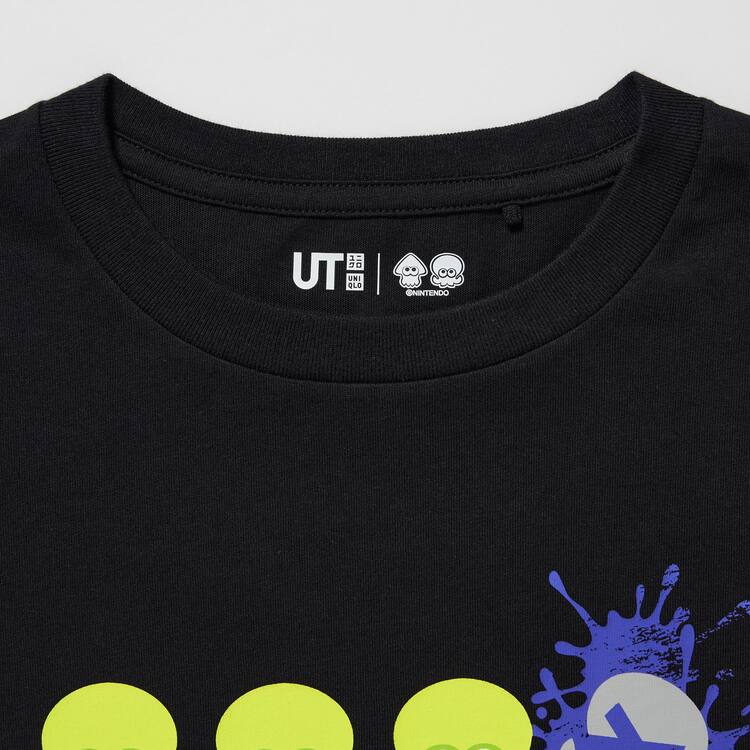 Uniqlo Splatoon 3 Ut Grafika Tricko Detske Čierne | JTZUXI-954
