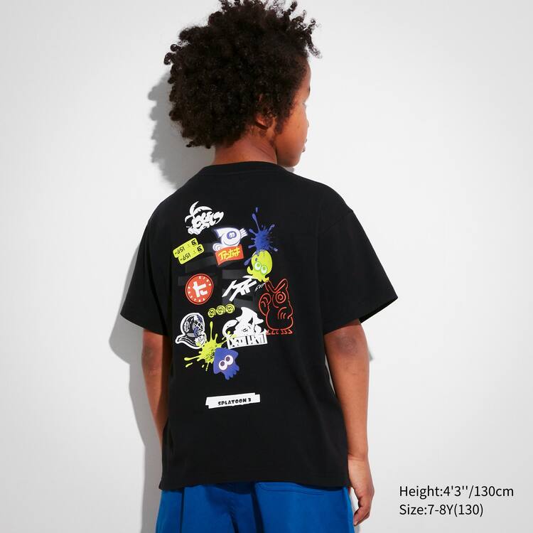 Uniqlo Splatoon 3 Ut Grafika Tricko Detske Čierne | MPIVXA-759