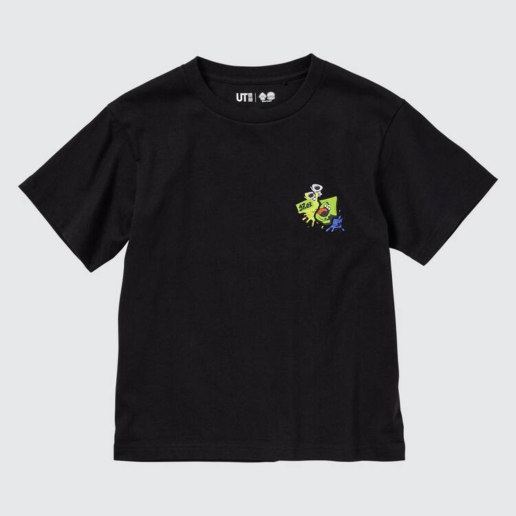 Uniqlo Splatoon 3 Ut Grafika Tricko Detske Čierne | MPIVXA-759