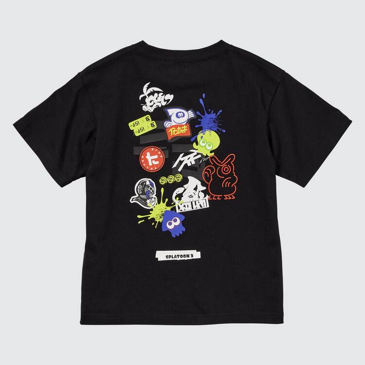 Uniqlo Splatoon 3 Ut Grafika Tricko Detske Čierne | MPIVXA-759
