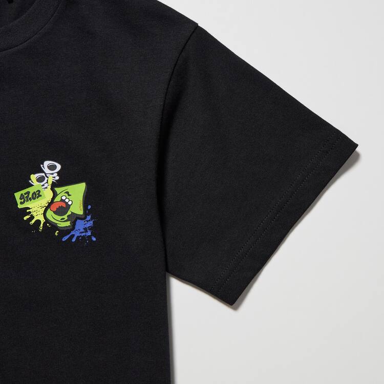 Uniqlo Splatoon 3 Ut Grafika Tricko Detske Čierne | MPIVXA-759