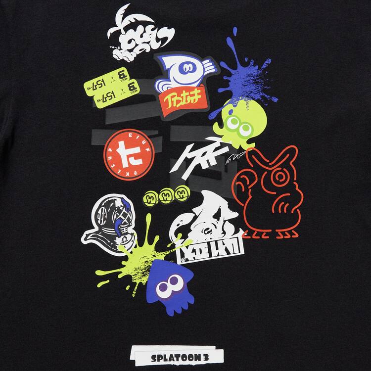 Uniqlo Splatoon 3 Ut Grafika Tricko Detske Čierne | MPIVXA-759