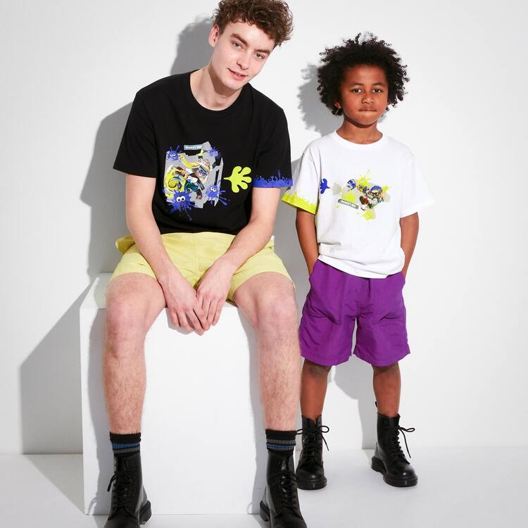 Uniqlo Splatoon 3 Ut Grafika Tricko Detske Biele | MSVATC-489