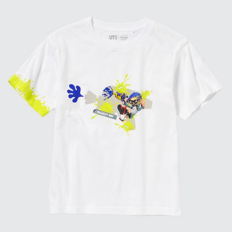 Uniqlo Splatoon 3 Ut Grafika Tricko Detske Biele | MSVATC-489