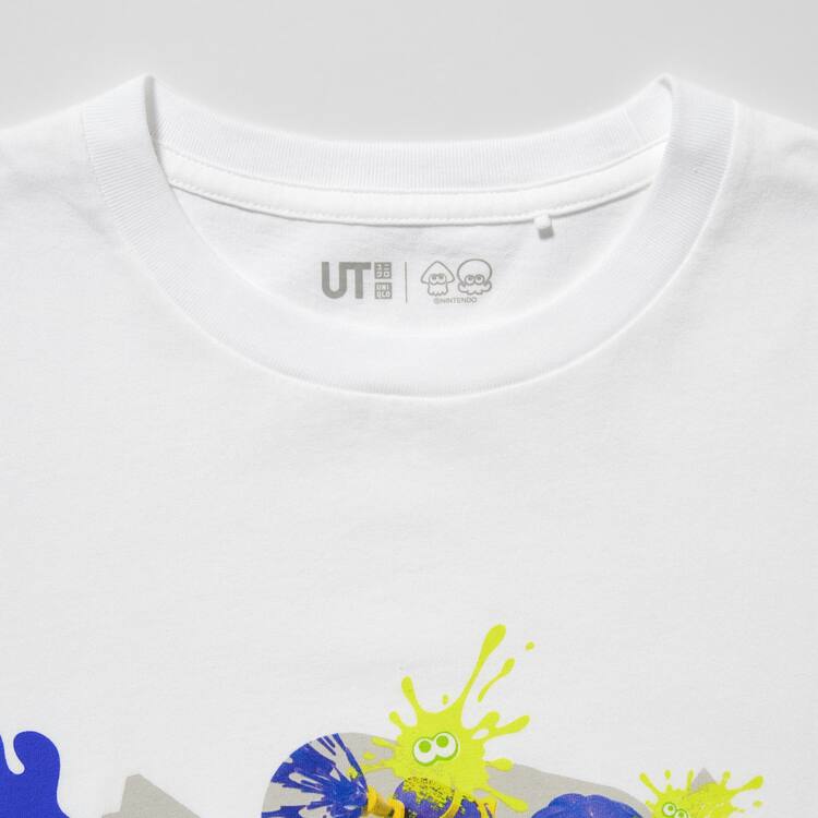 Uniqlo Splatoon 3 Ut Grafika Tricko Detske Biele | MSVATC-489