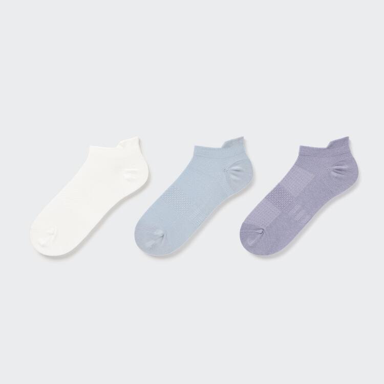 Uniqlo Sports Kratke (Three Pairs) Ponozky Damske Biele Siva Nachový | GRHPQF-495