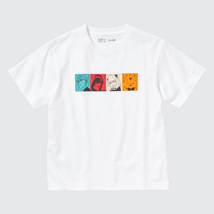 Uniqlo Spy X Family Ut Grafika Tricko Detske Biele | POWMVT-764