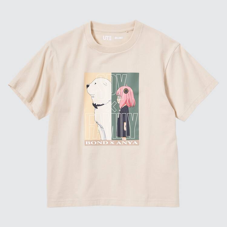 Uniqlo Spy X Family Ut Grafika Tricko Detske Béžové | TLVJSR-458