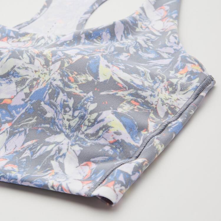 Uniqlo Square Neck Printed Active Wireless Podprsenky Damske Siva | FLUDIC-429