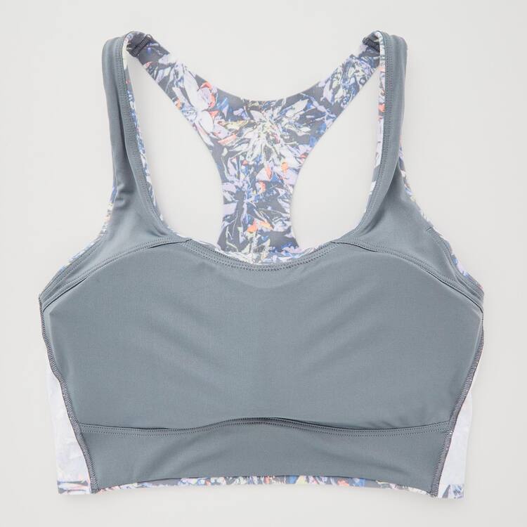 Uniqlo Square Neck Printed Active Wireless Podprsenky Damske Siva | FLUDIC-429