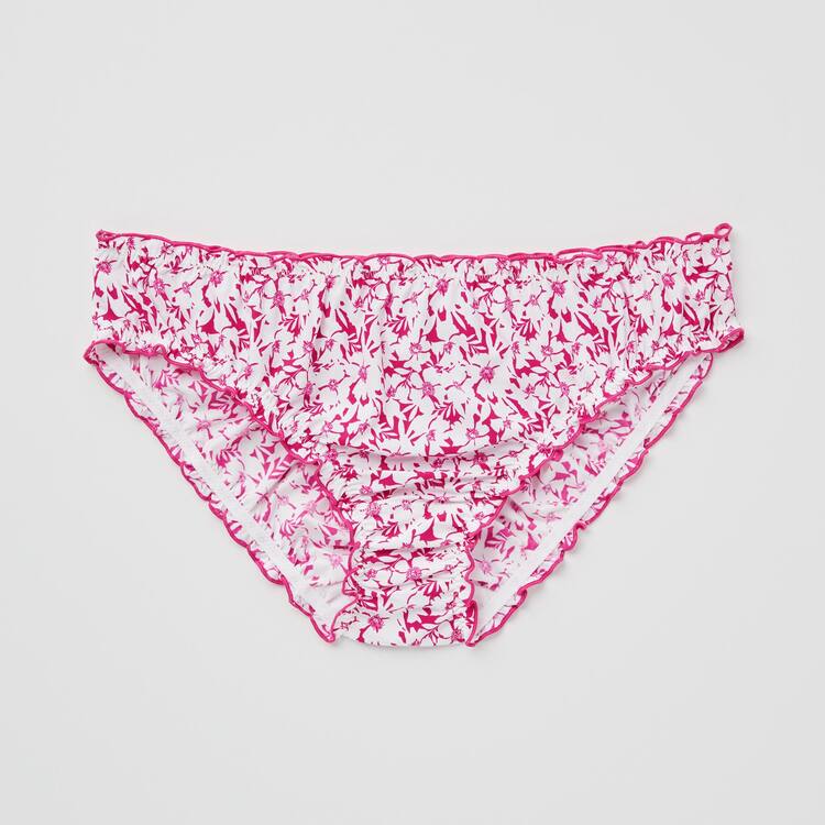 Uniqlo Stredne Rise Flower Print Frill Spodne Pradlo Damske Ruzove | DESQZC-015