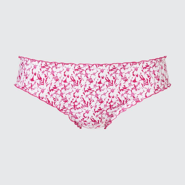 Uniqlo Stredne Rise Flower Print Frill Spodne Pradlo Damske Ruzove | DESQZC-015