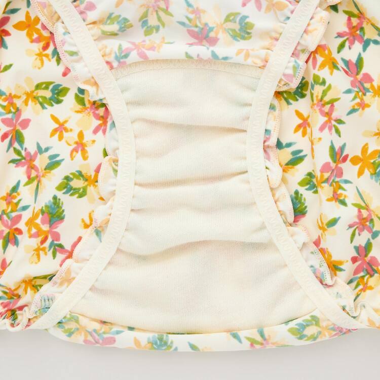 Uniqlo Stredne Rise Flower Print Frill Spodne Pradlo Damske Krém | YOSXHG-478