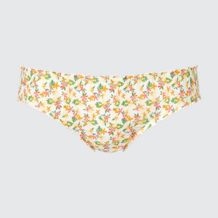 Uniqlo Stredne Rise Flower Print Frill Spodne Pradlo Damske Krém | YOSXHG-478
