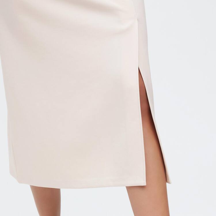 Uniqlo Stretch Double Faced Split Hem Sukne Damske Béžové | FUOVJE-403