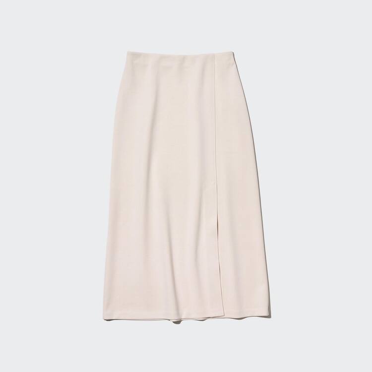 Uniqlo Stretch Double Faced Split Hem Sukne Damske Béžové | FUOVJE-403