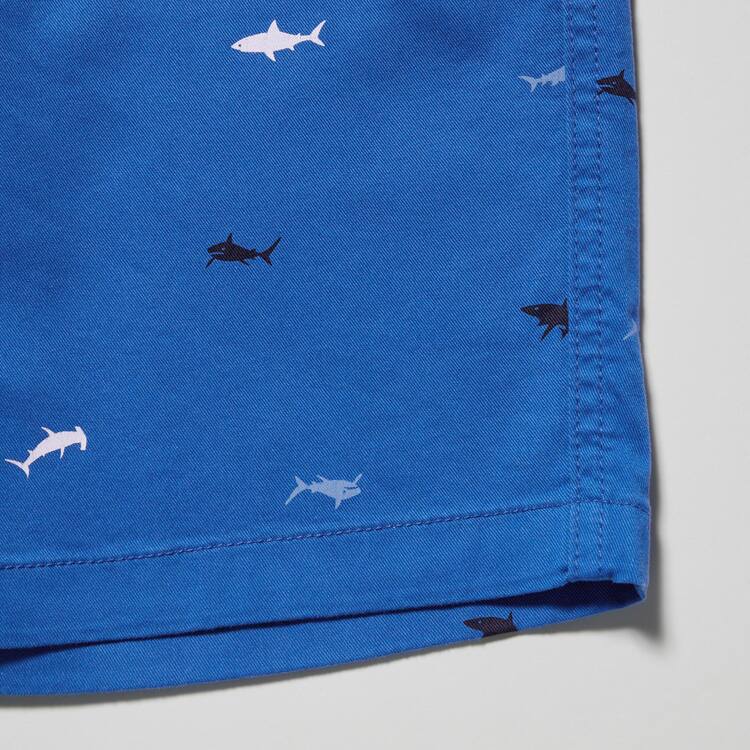 Uniqlo Stretch Printed Easy Sortky Detske Modre | PHQOGY-061