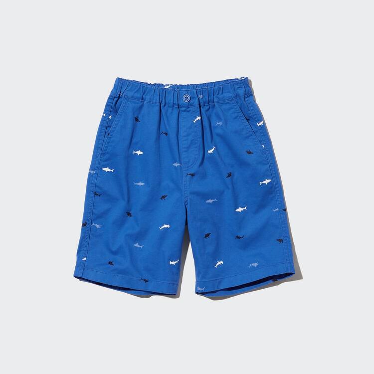 Uniqlo Stretch Printed Easy Sortky Detske Modre | PHQOGY-061