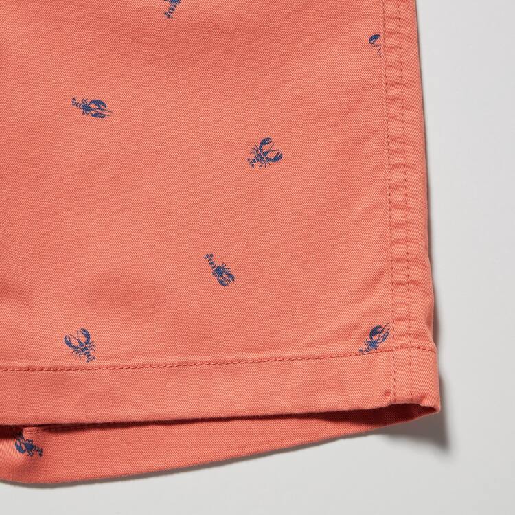 Uniqlo Stretch Printed Easy Sortky Detske Oranžové | PKYGHE-374