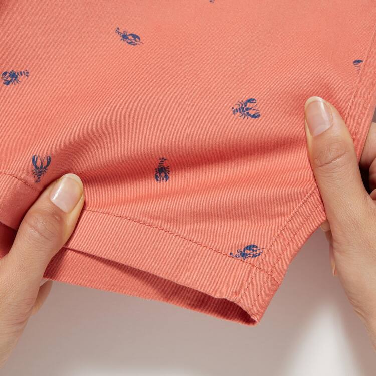 Uniqlo Stretch Printed Easy Sortky Detske Oranžové | PKYGHE-374