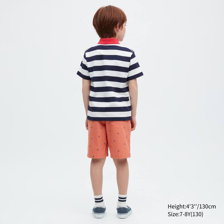 Uniqlo Stretch Printed Easy Sortky Detske Oranžové | PKYGHE-374
