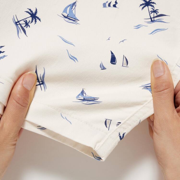 Uniqlo Stretch Printed Easy Sortky Detske Biele | TJWZKX-327