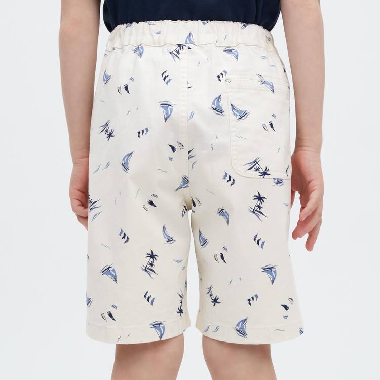 Uniqlo Stretch Printed Easy Sortky Detske Biele | TJWZKX-327