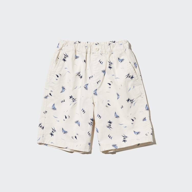 Uniqlo Stretch Printed Easy Sortky Detske Biele | TJWZKX-327
