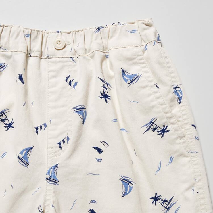 Uniqlo Stretch Printed Easy Sortky Detske Biele | TJWZKX-327