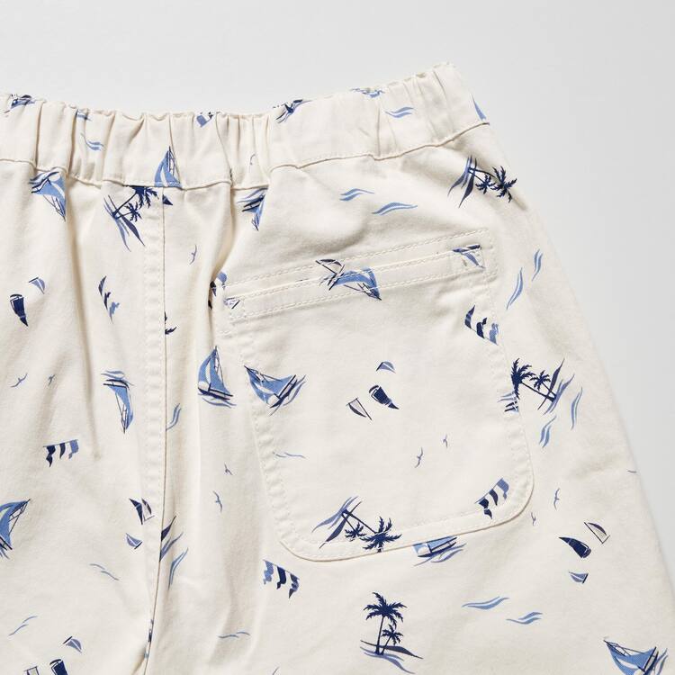 Uniqlo Stretch Printed Easy Sortky Detske Biele | TJWZKX-327
