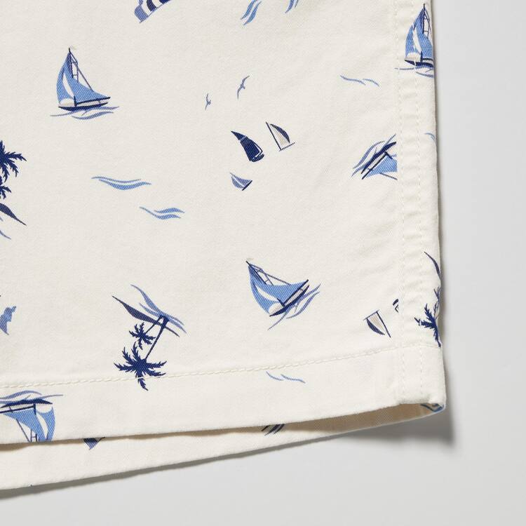 Uniqlo Stretch Printed Easy Sortky Detske Biele | TJWZKX-327